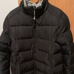 Black down winter coat